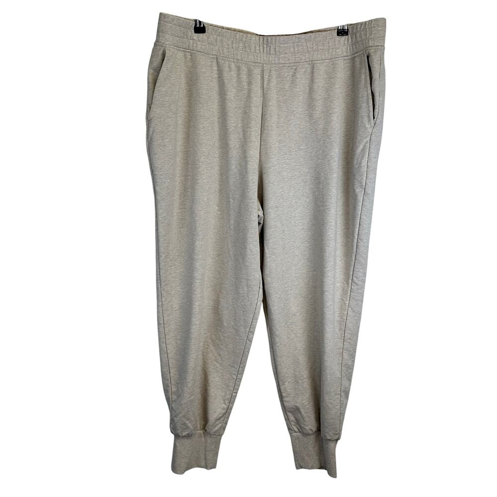 Patagonia Cream Cotton High Rise Sweat Pants Joggers Womens XL Cozy Athleisure